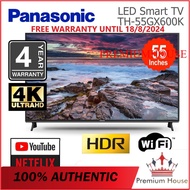 PANASONIC TH55GX600K 55'' 4K ULTRA HD SMART TV 55” 4K UHD HDR SMART TV TH-55GX600K