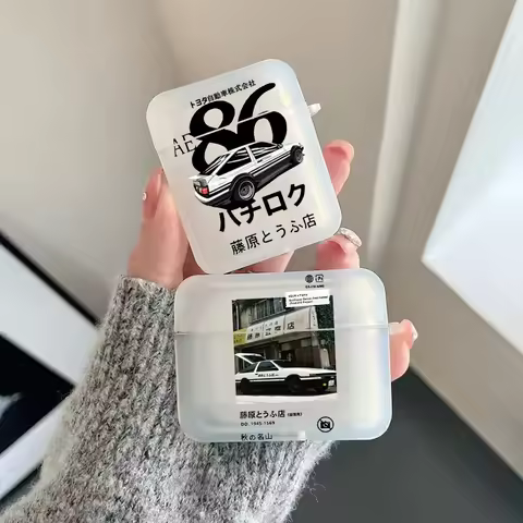 Japan Anime Initial D Fujiwara Takumi AE86 Earphone Case For Airpods 4 3 2 1 Pro Wireless Headphone 
