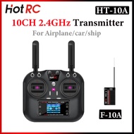 HotRC HT-10A 10CH 2.4GHz Transmitter Left / Right Hand Throttle Remote Control With F10A Receiver Fo