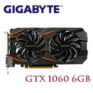GTX1060กิกะไบต์ของแท้6GB การ์ดแสดงผล GPU แผนที่สำหรับ Nvidia Geforce ต้นฉบับ GTX1060 6GB การ์ดกราฟิก192Bit HDMI PCI-E การ์ด X16ที่ใช้
