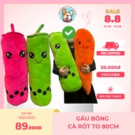 Big Milk Tea Teddy Bear 80cm, Soft 80cm Sleeping Pillow Teddy Bear for Baby To Sleep Well