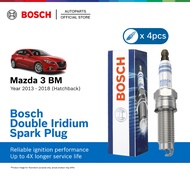 Bosch Double Iridium Spark Plug for Mazda 3 Hatchback BM (4 Pcs/Set) VR7NII33X
