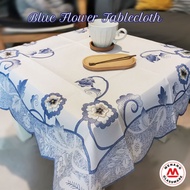 Blue Flower Square Tablecloth/Alas Meja 36x36"