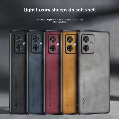 Case for Motorola G55 Luxury Leather Silicone Protection Frosted Phone Cover Motorola Moto G55 Coque
