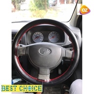 38CM pembalut stering kereta plastik kulit hitam merah untuk semua jenis kereta  "READY STOCK"