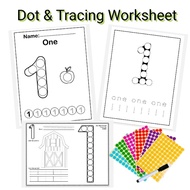 Number Do A Dot Activity Worksheet Tracing Worksheet Dot Sticker Montessori Activity Book Mainan Sti
