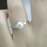 925 Silver Genuine Pearl Women's Ring|925 SILVER RING|Latest Korean Women's Rings|Korean Fashion rin