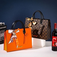 Red Wine Double Gift Box Double Pack Red Wine Leather Box High-End Wine Box Red Wine Box 2 Pack Red 