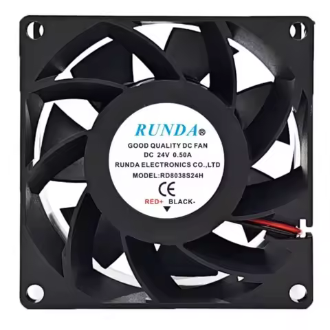 New Cooler Fan for RUNDA RD8038S24H/B24H DC24V 0.50A 8CM Large Air Volume Chassis Cooling Fan