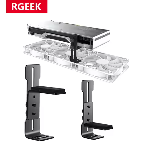 RGEEK 12cm GPU Support Frame Stainless Steel for Desktop Fan Position Graphics Card Holder Prevent S