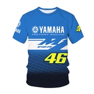 2022 Mens Sport T-shirt Motorcycle Team Cycling short-sleeved YAMAHA Top Summer Casual Round Collar 