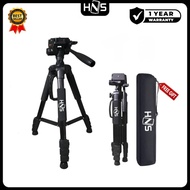 HNS T158 Portable Camera Tripod 2 in 1 Overhead Flatlay Monopod Aluminum with Fluid Head Video Heigh