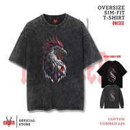 MACDEER ANIMAL PREDATOR T-shirt Oversize slimfit washed tshirt longsleeve black animal t-shirt ANIMA