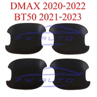 (4 Pieces) MAZDA BT50 2020-2025 4-Door Door Handle Tray Matte Black Open Hand Cup Socket BT50 BT-50