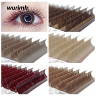 WURIMH924YYI Caramel Colored Lashes, Brown Teal Mocha Color Caramel Colored False Eyelashes, Handmad