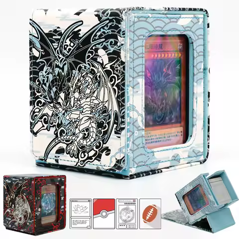 Box Magic Deck Case Solid Color Storage Box TCG Mid Large Card Case Card Top Side-Loading Christmas 