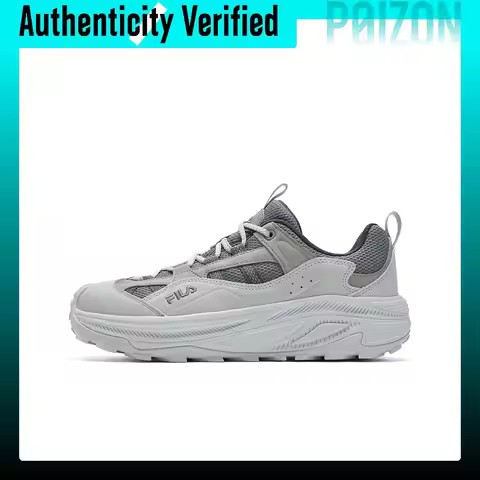 FILA TREK 2 Breathable Height Increasing Rebound Low top Casual Shoes Men's Wild Dove Gray F12M54212