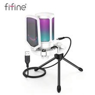 AmpliGame USB Microphone, PC Gaming Recording Desktop Laptop Mic, RGB Streaming Podcasting Condenser