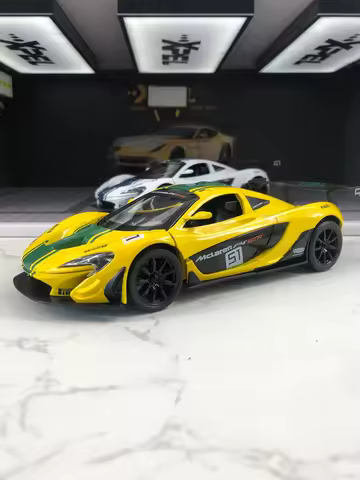TSC 1:24 simulation zinc alloy McLaren P1 GTR model car, static ornament, metal collectible gift car