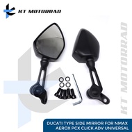 KT DUCATI Side Mirror For Nmax Aerox Pcx Click Adv Universal Wide No Grade Mirror Same As Nemo