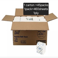 Scott® Hygienic Bathroom Toilet Tissue 1-ply 1CARTON-45 packs