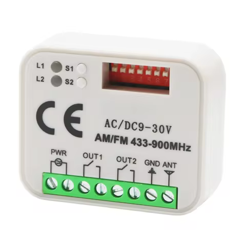 Remote Control Switch Receiver 433MHz 868MHz 390 MHz frequency Receiver AC/DC 9-30V 433-900MHz For G