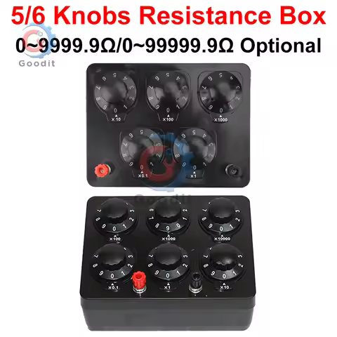 0-9999.9 0-99999.9 Ohm Resistance Box, 5-Dial/6-Dial Adjustable Resistor, Electrical Experiment Teac