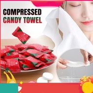 READY STOCK Jotrave Compressed Candy Towel Disposable Cleansing Cotton Makeup Wipe Woman Tuala Travel