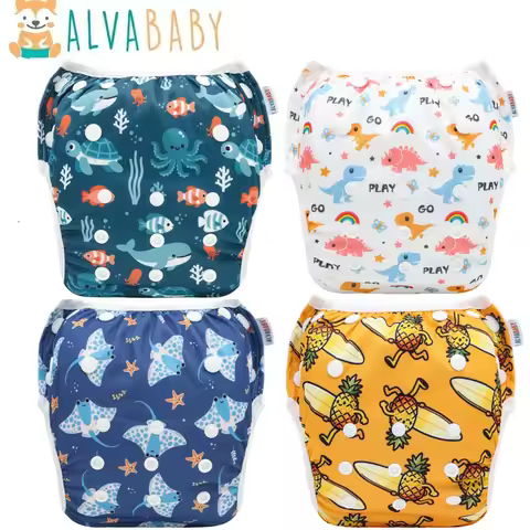 ALVABABY Swim Diaper Mesh Cloth Inner Fabric Baby Swimming Diaper Reusable Swim Nappy Summer Diaper