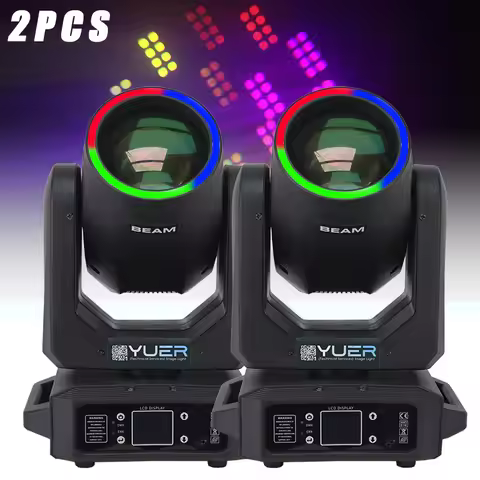 2PCS LED 200W Beam Spot Rotate 18 Prism Gobo Wedding Decoration Moving Head Party Stage Lighting Dj 
