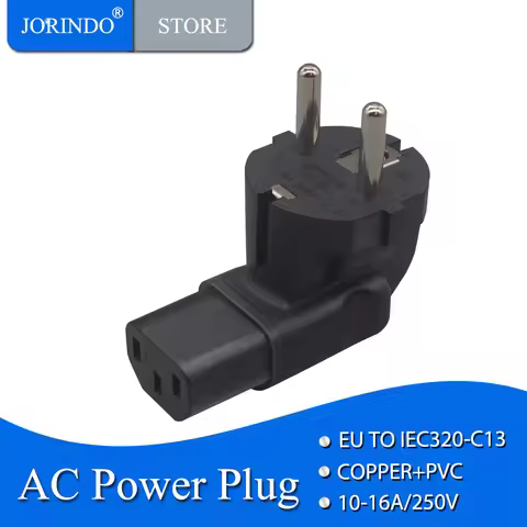 JORINDO EU4.8MM TO IEC320 C13 AC Plug Converter,German standard plug to C13 Power conversion plug16A