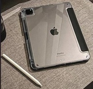 蘋果平板電腦保護套（Apple iPad Cover) iPad Pro 12.9 英吋 2018 & 2020版 保護套/ 內設筆槽/開關蓋子可自動喚醒和睡眠（黑色）Apple ipad Pro 1