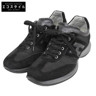 Hogan Leather and Suede Sneakers, Men's, Black, 5 5 (Used)