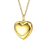 Sterling Silver Heart Locket Necklace for Women, Dainty Cute Small Heart Locket Pendant in Gold/Rose