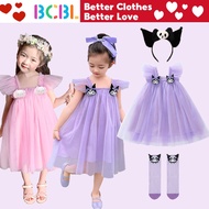 Dress Kuromi Budak Sleeveless Girl's Dress Kuromi Gauze Dress Birthday Princess Dress For Kids Girl