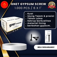 Gypsum Screws 6 x 1 Inch 2.5 cm contents 1000 Brand GNET