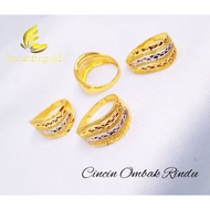 Cincin Ombak Rindu 2C - Emas 916