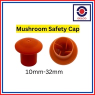 Mushroom Safety Orange Cap for Rebar 10mm to 32mm metal bar end cap