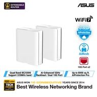 ASUS ZenWiFi BQ16 Quad Band WiFi 7 BE25000 Mesh WiFi Router - coverage up to 8000 sq.ft, Dual 10G Port, AiMesh Support