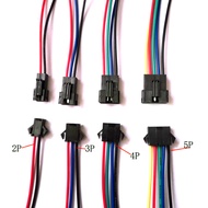 10คู่2พิน/3พิน/4พิน/5Pin ตัวผู้และตัวเมียสาย LED Strip Cable ตัวเชื่อมต่อ SM JST