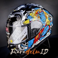 NEWEST ZEUS HELMET ZS826 BLACK BK16 BLUE/ ZS 826/ - ZEUS 826 FLAT VISOR