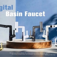 Washbasin Universal Waterfall Bathroom All Copper Faucet Multifunctional Pull-out Rotating Hot and C