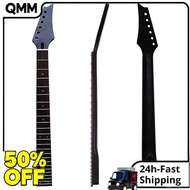 6 String 24 Fret Guitar Neck for Electric Guitar - Canada Maple Wood Black Head Red Position Marks