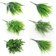 Artificial poplar leaves (1 bunch of 7 branches), 6 designs, national hibiscus leaves, fake leaves t