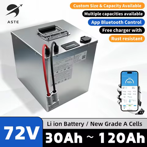 20S 72V 30Ah 40Ah 50Ah 60Ah 75Ah 100Ah 120Ah Lithium ion Li-ion battery with Bluetooth BMS 1000W 200