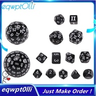 eQQ15Pieces Complete Polyhedral DND Dice Set D3-D100 Spherical  Dice Set,100 Sides Dice Set for Role