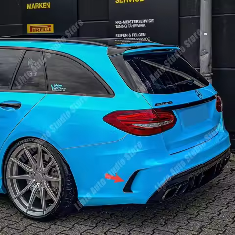 For Mercedes Benz C-Class S205 Estate C180 200 300 260 AMG 2014-2021 Rear Bumper Spoiler Side Canard