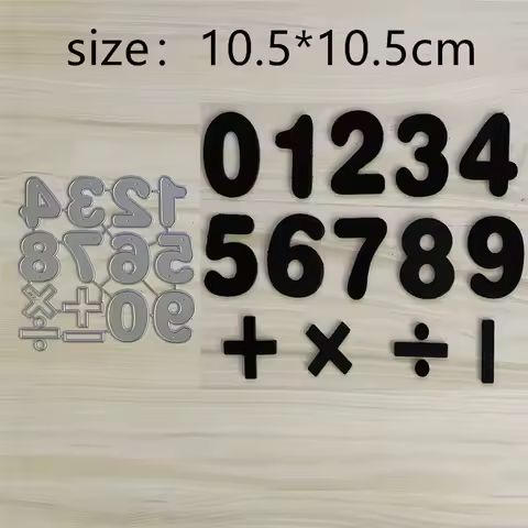 0-9 Number Symbol Metal Cut Dies Stencils for Scrapbooking Stamp/Photo Album Decorative Embossing DI