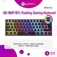 XTRIKE ME GK-985P Puddings Keycap Wired Mechanical Gaming Keyboard - 61 Key Rainbow Color Backlight 