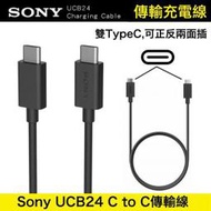 SONY 原廠平輸 UCB24 雙 Type-C (USB-C) 3.1 高速傳輸線 充電線 快充線 QC3.0